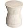 Hourglass 14 1/2" Wide Travertine Stone Accent Table