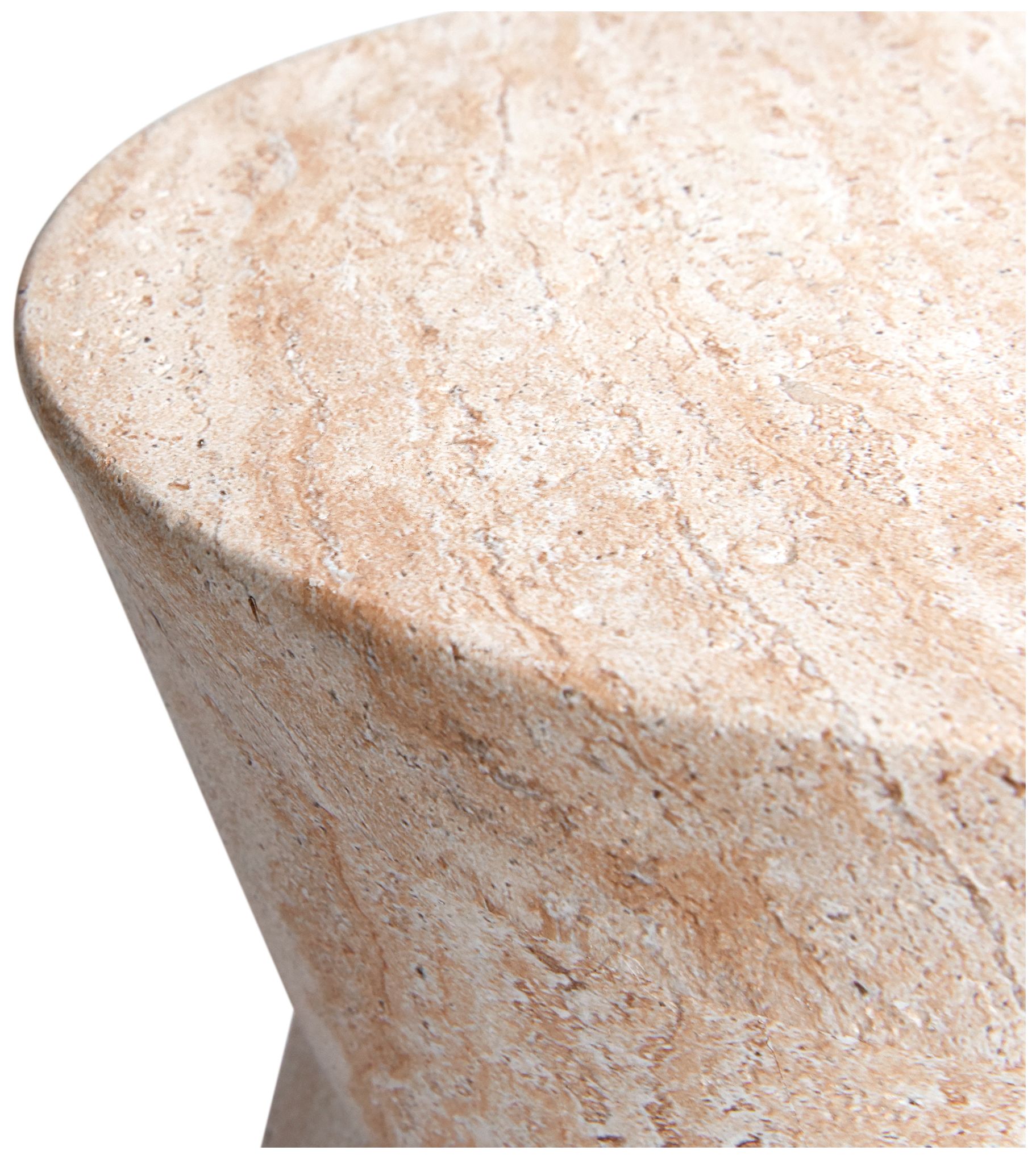 Image 5 Hourglass 14 1/2" Wide Travertine Stone Accent Table more views
