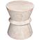 Hourglass 15 1/2" Wide Travertine Stone Accent Table