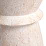 5_Hourglass 15 1/2" Wide Travertine Stone Accent Table more views