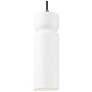 Hourglass 3.5" Wide Gloss White and Brushed Nickel Pendant