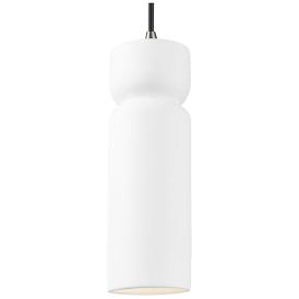 Hourglass 3.5" Wide Gloss White and Brushed Nickel Pendant Hourglass 3.5" Wide Gloss White and Brushed Nickel Pendant