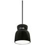 Hourglass 7.5" Wide Carbon Matte Black and Brushed Nickel Pendant