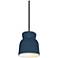 Hourglass 7.5" Wide Midnight Sky and Matte Black Pendant