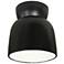 Hourglass 7 1/2"W Carbon Matte Black Outdoor Ceiling Light