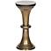 Hourglass Brass and Black Marble Accent Table