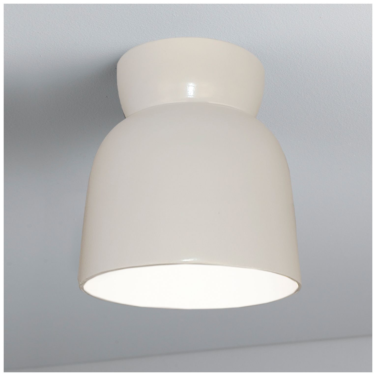 Image 3 Hourglass Flush-Mount - Gloss White more views