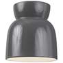 Hourglass LED Outdoor Flush-Mount - Gloss Grey
