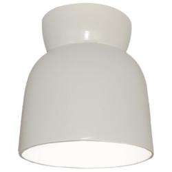 Hourglass LED Outdoor Flush-Mount - Gloss White
