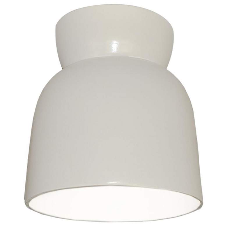 Image 2 Hourglass LED Outdoor Flush-Mount - Gloss White