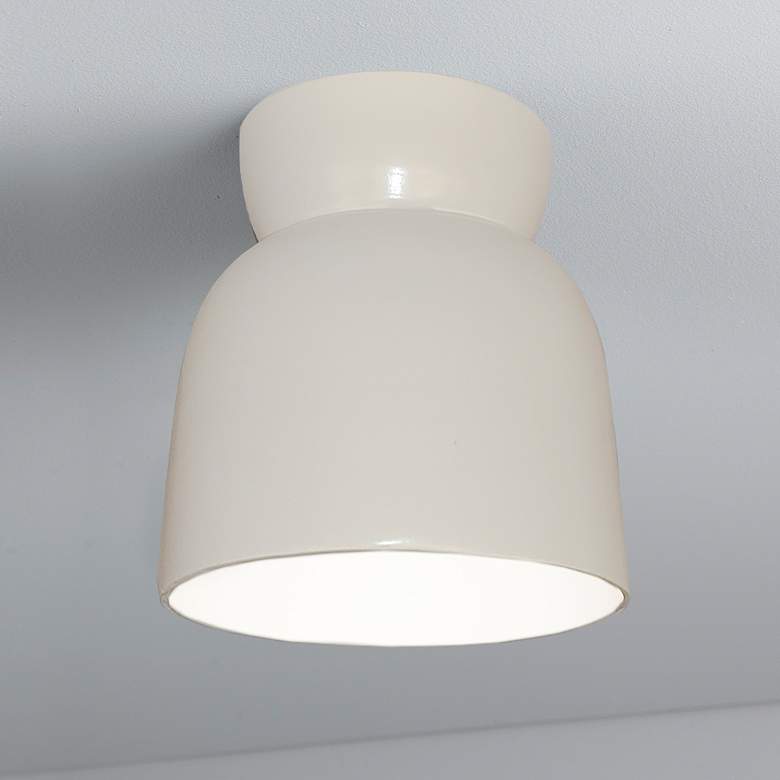 Image 1 Hourglass LED Outdoor Flush-Mount - Gloss White