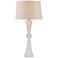 Hourglass Natural White Alabaster Table Lamp