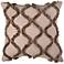Hourglass Ogee Ruffle Georgette Wave 20" Square Pillow 