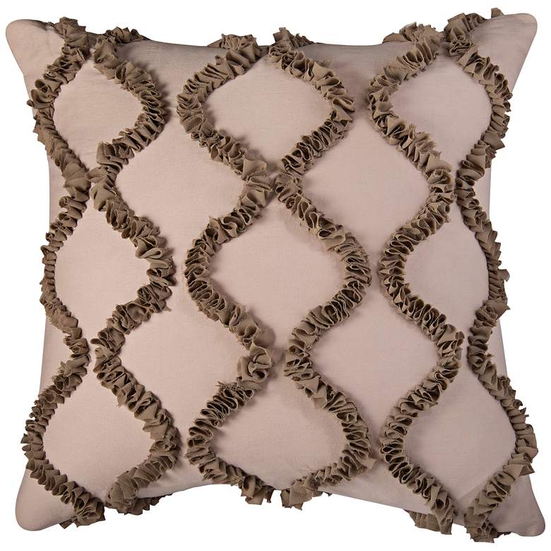 Image 1 Hourglass Ogee Ruffle Georgette Wave 20 inch Square Pillow 