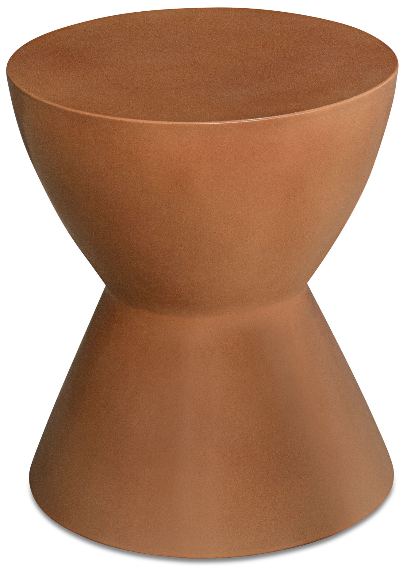 Image 2 Hourglass Outdoor Stool Terracotta more views