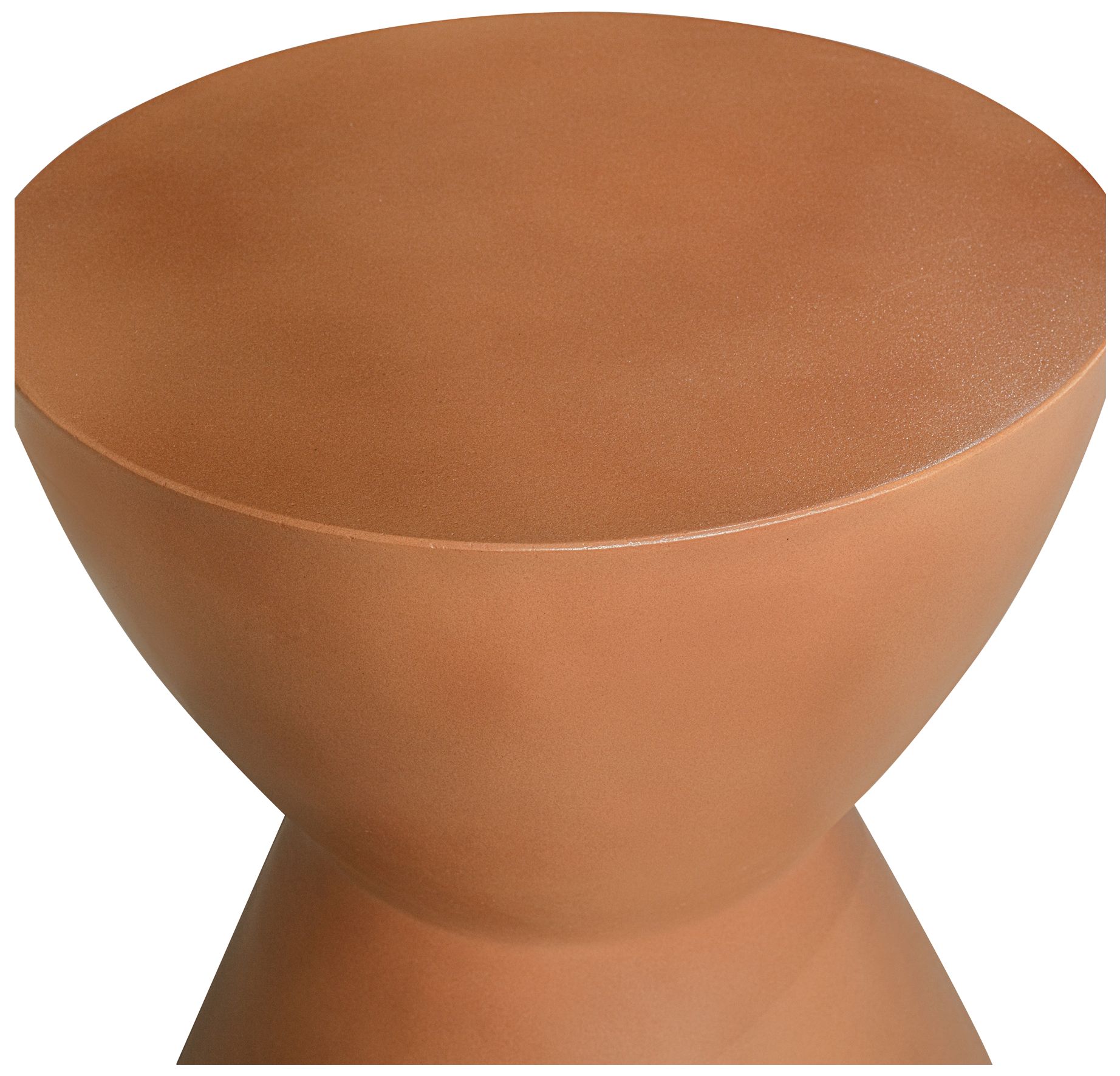 Image 3 Hourglass Outdoor Stool Terracotta more views