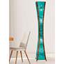 Thumbnail1 of Hourglass Sea Blue Jackfruit Leaves Giant Tower Floor Lamp