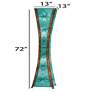 Thumbnail4 of Hourglass Sea Blue Jackfruit Leaves Giant Tower Floor Lamp more views