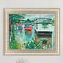 House Boats 47" Wide Rectangular Giclee Framed Wall Art