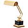 House of Troy 12" High Polished Brass Marble Piano Lamp