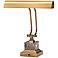 House of Troy 12” High Weathered Brass and Marble Piano Lamp