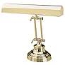 House of Troy 12" Polished Brass Adjustable Banker Piano Lamp