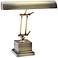 House of Troy 13" High Brass Twin Arm Piano Desk Lamp