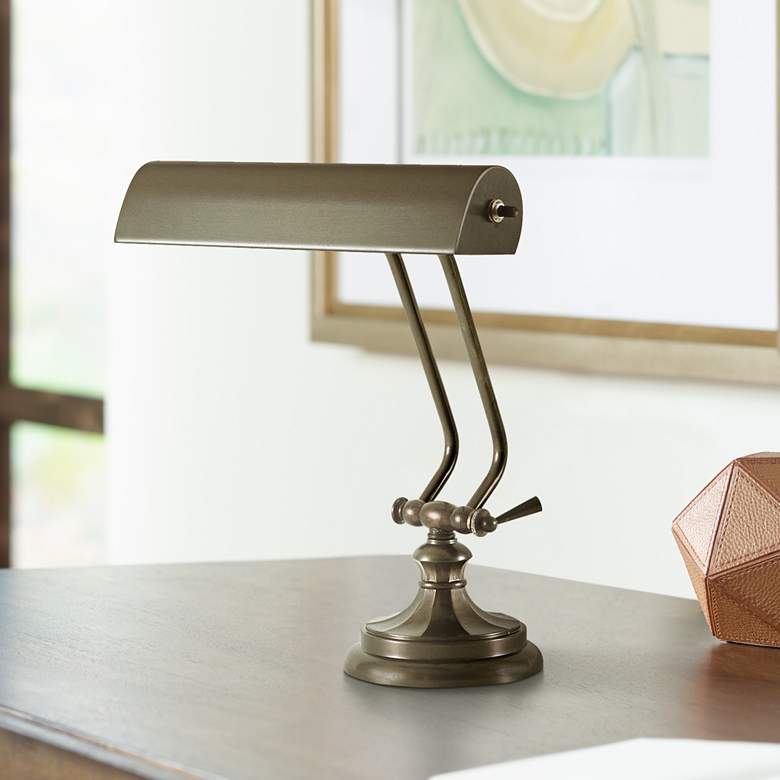 Image 1 House of Troy 13” High Mahogany Bronze Piano Lamp