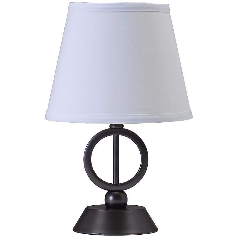 Image 2 House of Troy 14 inch High Oil Rubbed Bronze Circle Accent Lamp