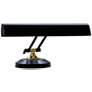 House of Troy 14" Wide Black and Brass 2-Light Piano Lamp