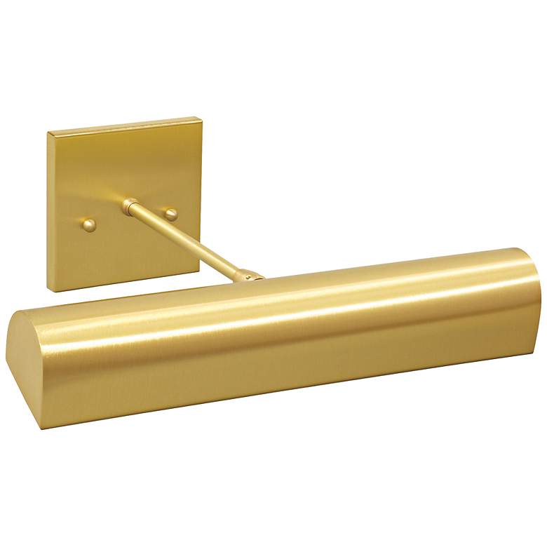 Image 1 House of Troy 14" Wide Direct Wire Brass Picture Light