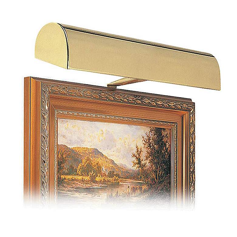 Image 1 House of Troy 14" Wide Gold Plug-in Picture Light