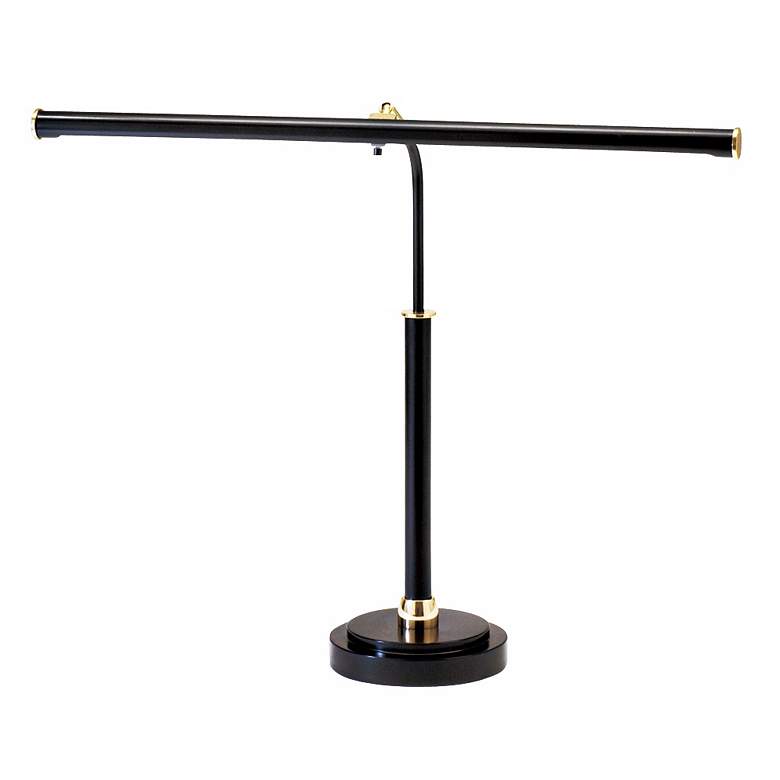 Image 3 House of Troy 19 inch Wide Adjustable Height Black Brass LED Piano Lamp