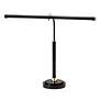 House of Troy 19" Wide Adjustable Height Black Brass LED Piano Lamp in scene