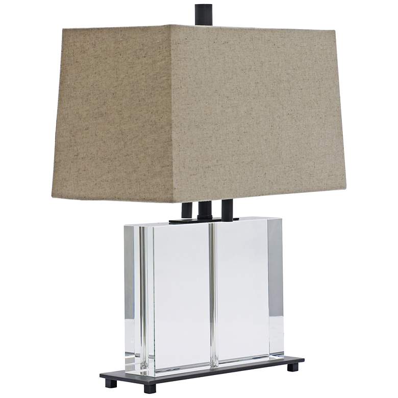 Image 1 House of Troy 19 inchH Marquis Crystal Square Table Lamp