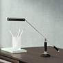 House of Troy 21" High Balance Arm Black Chrome Adjustable Desk Lamp in scene