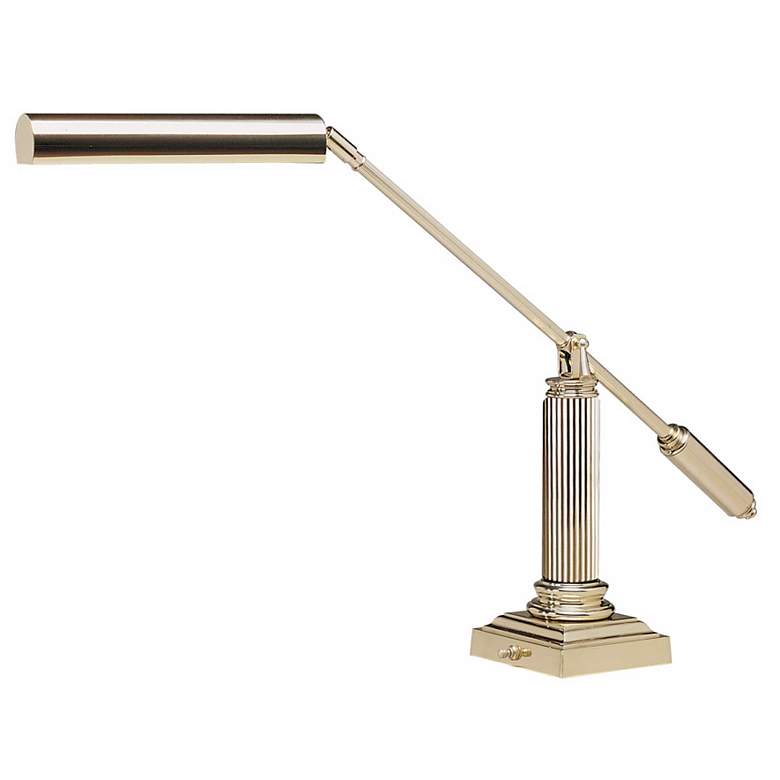 Image 1 House of Troy 22 inch High Polished Brass Balance Arm Piano Desk Lamp