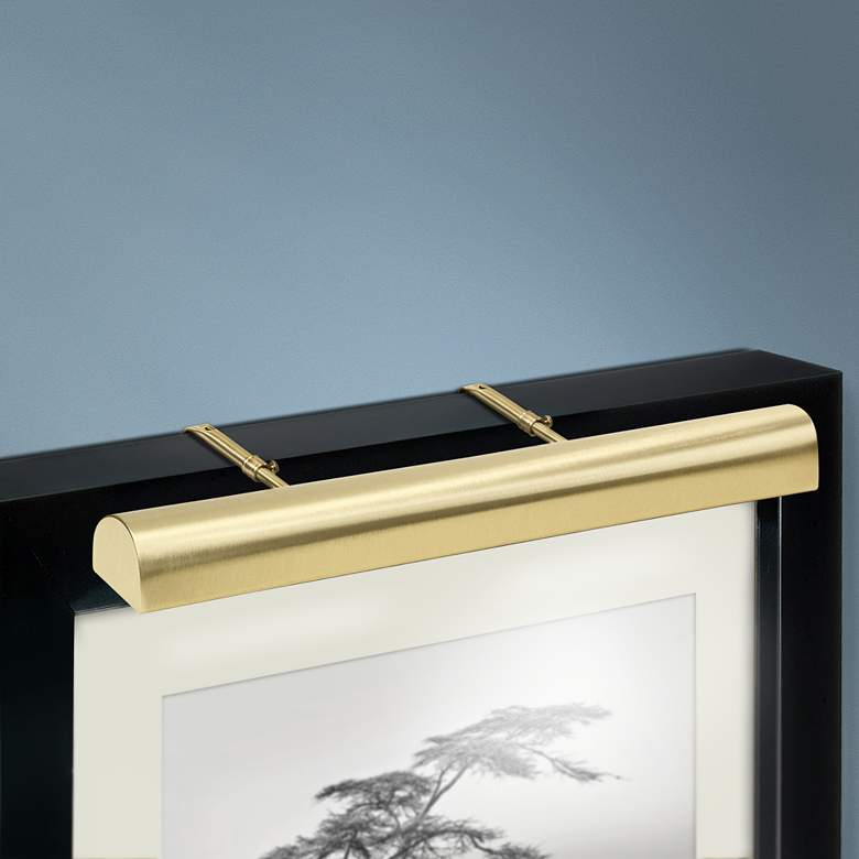 Image 1 House of Troy 24" Wide Satin Brass Plug-In Picture Light
