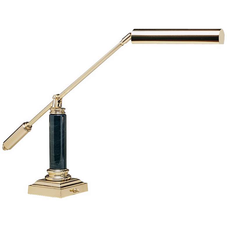 Image 1 House of Troy 26" High Brass and Marble Piano Desk Lamp