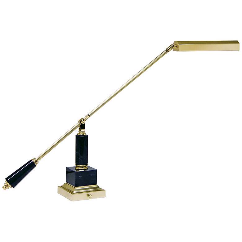Image 1 House of Troy 26" High Polished Brass Adjustable Arm Grand Piano Lamp