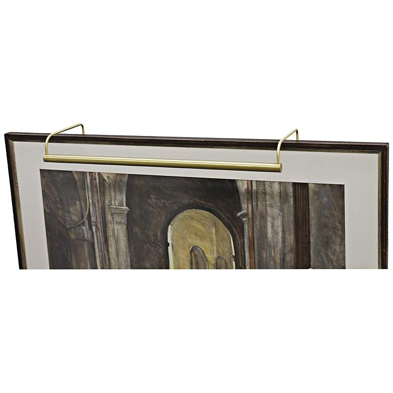 Image 1 House of Troy 30 inch Wide Brass Slim Line Plug-In Picture Light