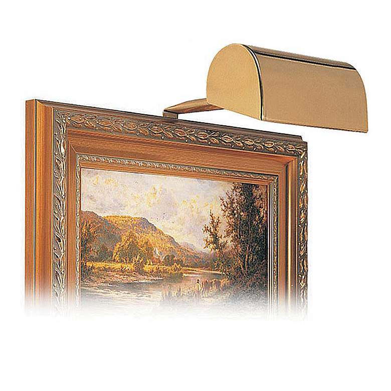 Image 1 House of Troy 5" Wide Polished Brass Plug-in Picture Light