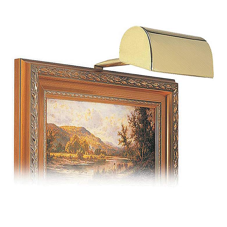 Image 1 House of Troy 5 inch Wide Satin Brass Plug-in Picture Light