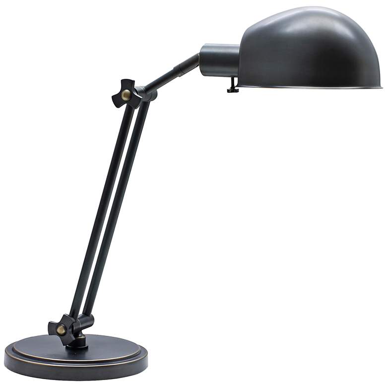 Image 2 House of Troy Addison Adjustable Height Oiled Bronze Desk Lamp