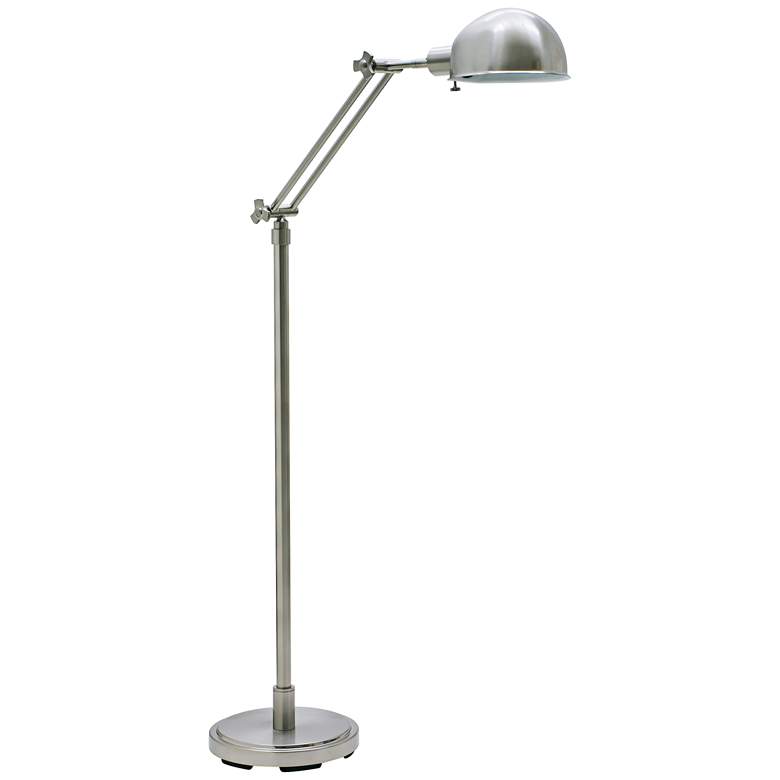 Image 1 House of Troy Addison Adjustable Satin Nickel Floor Lamp