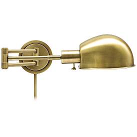 Image2 of House of Troy Addison Antique Brass Swing Arm Wall Lamp