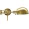 House of Troy Addison Antique Brass Swing Arm Wall Lamp