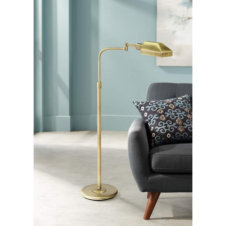 Image 1 House of Troy Adjustable Aged Brass Pharmacy Floor Lamp