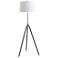 House of Troy Adjustable Satin Nickel Tripod Floor Lamp
