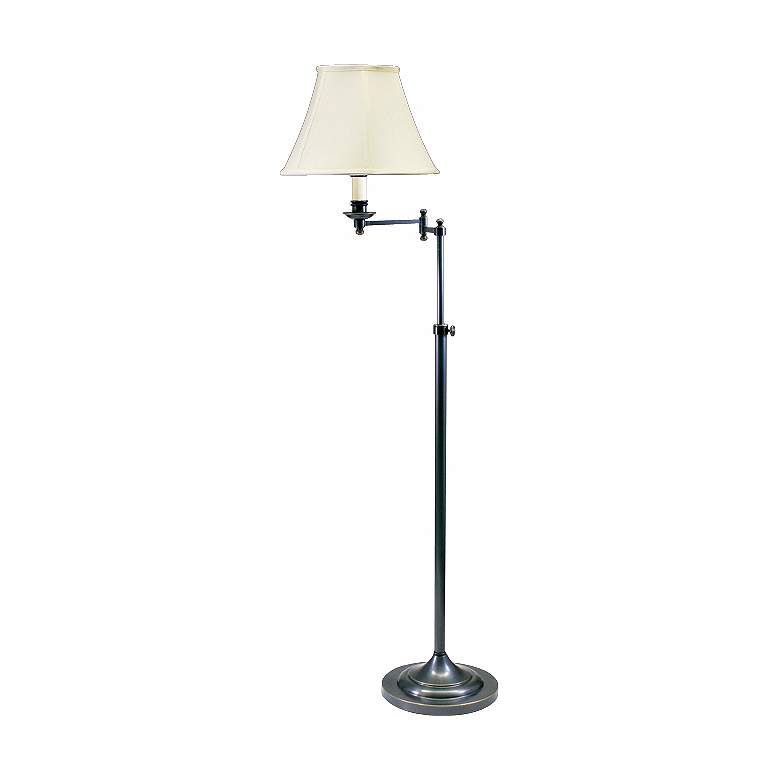 Image 2 House of Troy Adjustable Swing Arm Bronze Finish Floor Lamp